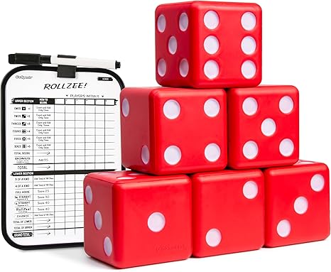 Yatzee-like soft squishy dice